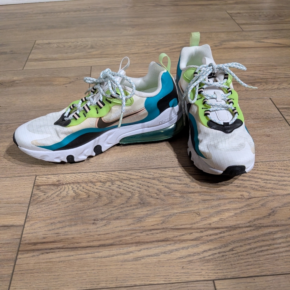 Nike Air Max Sneakers - White, Green, Blue